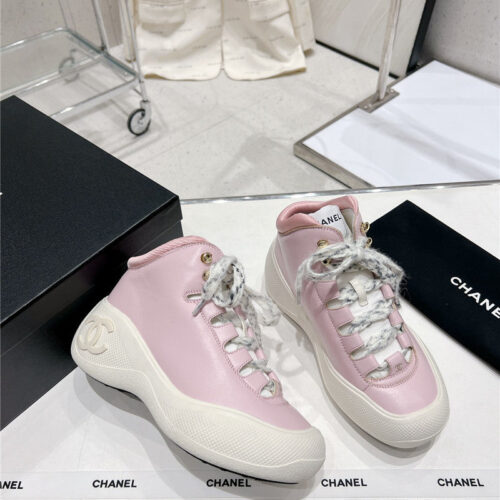 High Quality Luxury Chanel Sports Lace-Up Thick-Soled Womens Boots – Style 94790 product detail