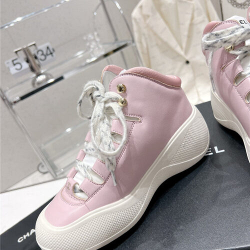 High Quality Luxury Chanel Sports Lace-Up Thick-Soled Womens Boots – Style 94790 product detail