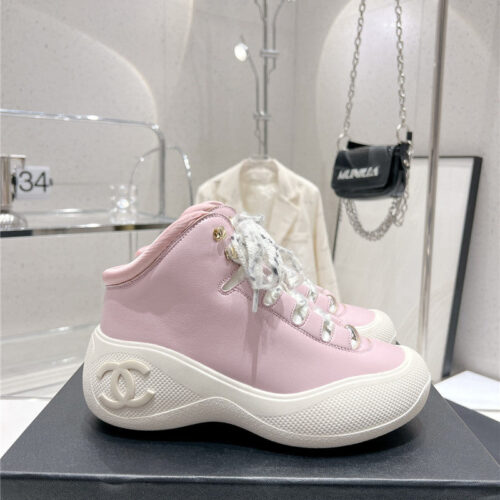 High Quality Luxury Chanel Sports Lace-Up Thick-Soled Womens Boots – Style 94790 product detail