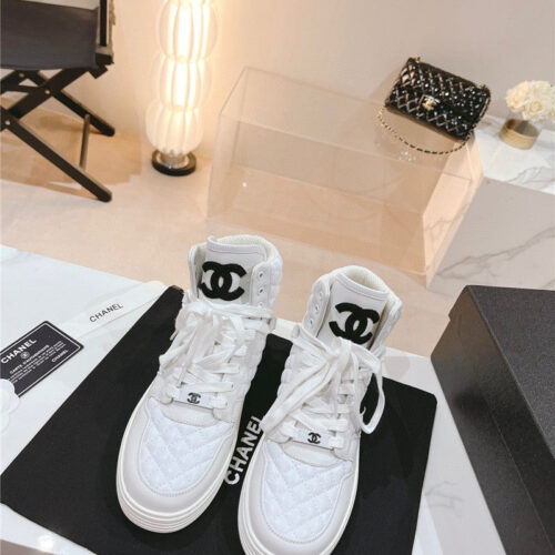 High Quality Luxury Chanel New All-Leather Color Diamond Skateboard Shoes – Style 49094 product detail