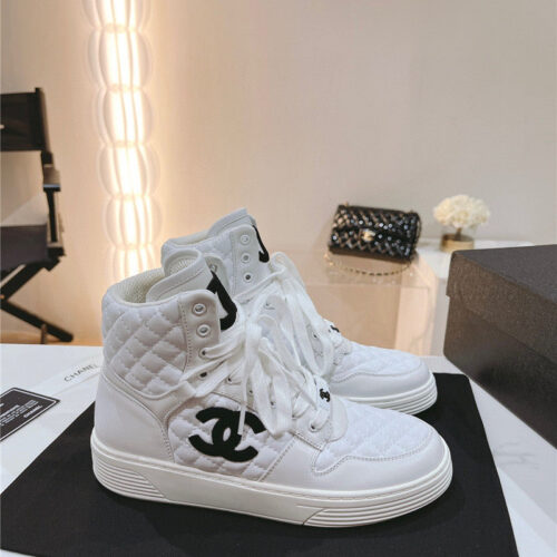 High Quality Luxury Chanel New All-Leather Color Diamond Skateboard Shoes – Style 49094