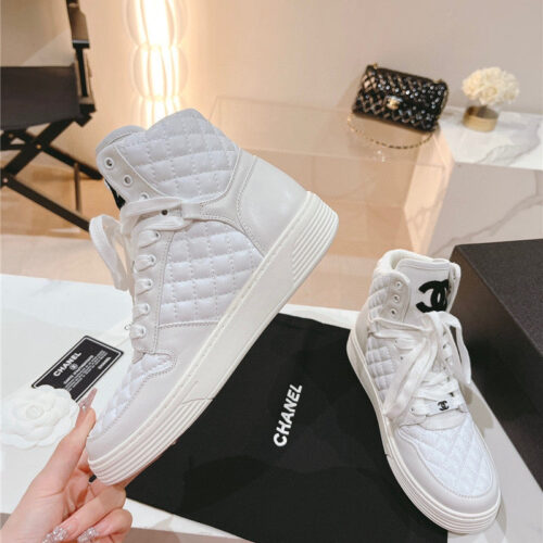 High Quality Luxury Chanel New All-Leather Color Diamond Skateboard Shoes – Style 49094 product detail
