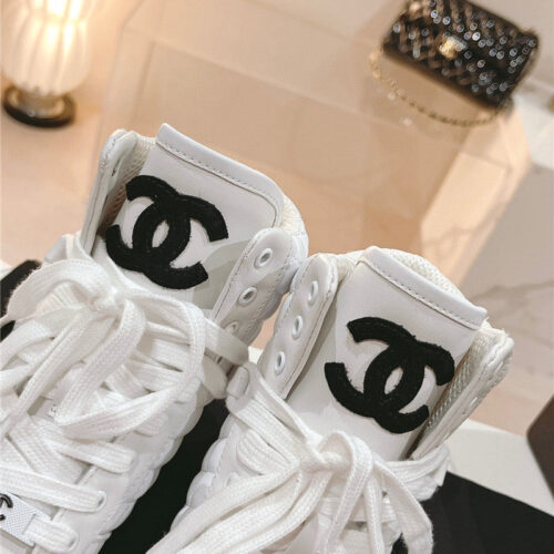 High Quality Luxury Chanel New All-Leather Color Diamond Skateboard Shoes – Style 49094 product detail