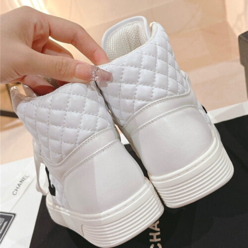 High Quality Luxury Chanel New All-Leather Color Diamond Skateboard Shoes – Style 49094 product detail