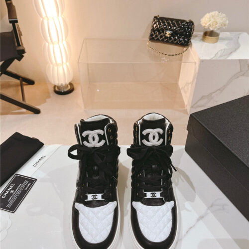 High Quality Luxury Chanel New All-Leather Color Diamond Skateboard Shoes – Style 80166 product detail