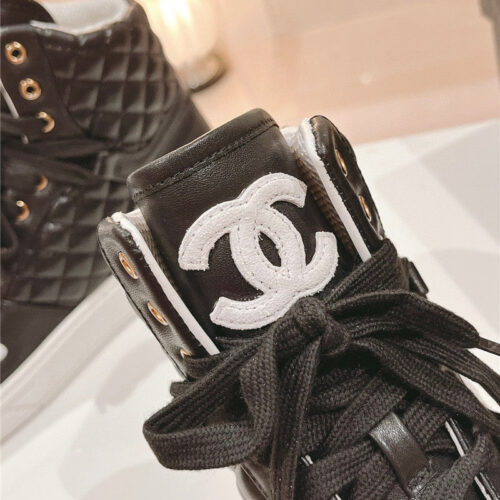 High Quality Luxury Chanel New All-Leather Color Diamond Skateboard Shoes – Style 80166 product detail