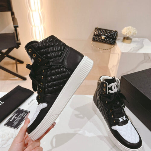 High Quality Luxury Chanel New All-Leather Color Diamond Skateboard Shoes – Style 80166 product detail