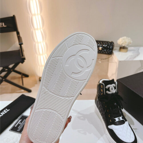 High Quality Luxury Chanel New All-Leather Color Diamond Skateboard Shoes – Style 80166 product detail