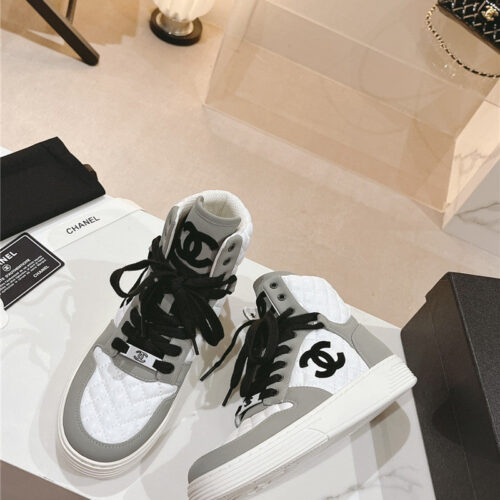 High Quality Luxury Chanel New All-Leather Color Diamond Skateboard Shoes – Style 78470 product detail