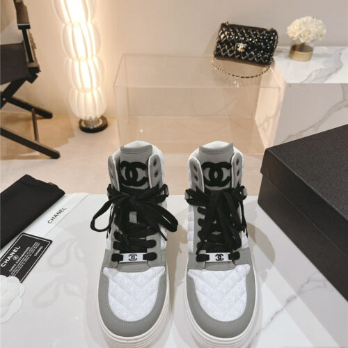 High Quality Luxury Chanel New All-Leather Color Diamond Skateboard Shoes – Style 78470 product detail