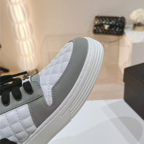 High Quality Luxury Chanel New All-Leather Color Diamond Skateboard Shoes – Style 78470 product detail
