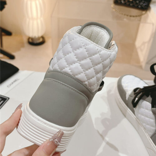 High Quality Luxury Chanel New All-Leather Color Diamond Skateboard Shoes – Style 78470 product detail