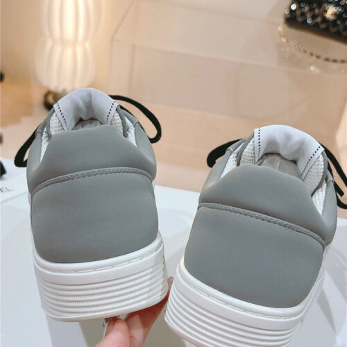 High Quality Luxury Chanel New All-Leather Color Diamond Skateboard Shoes product detail
