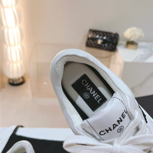 High Quality Luxury Chanel New All-Leather Color Diamond Skateboard Shoes – Style 40614 product detail