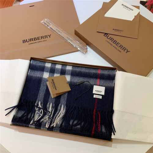 High Quality Luxury Burberry Classic Plaid Cashmere Scarf – Style 24627 product detail