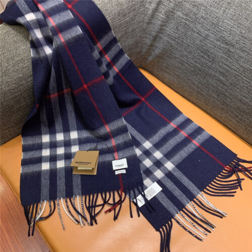 High Quality Luxury Burberry Classic Plaid Cashmere Scarf – Style 24627 product detail