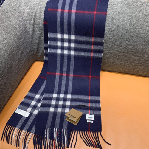 High Quality Luxury Burberry Classic Plaid Cashmere Scarf – Style 24627 product detail