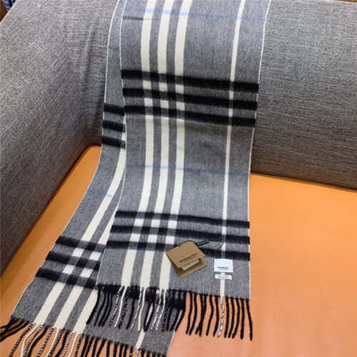 High Quality Luxury Burberry Classic Plaid Cashmere Scarf – Style 24629 product detail