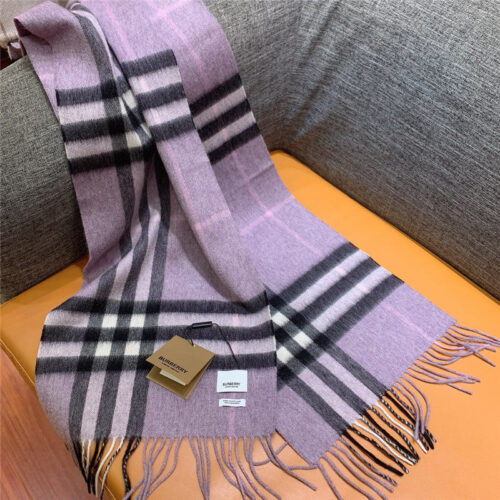 High Quality Luxury Burberry Classic Plaid Cashmere Scarf – Style 24631 product detail