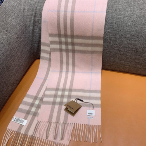 High Quality Luxury Burberry Classic Plaid Cashmere Scarf – Style 24634 product detail