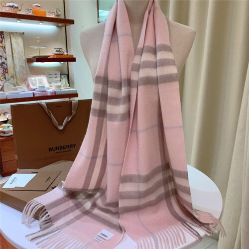 High Quality Luxury Burberry Classic Plaid Cashmere Scarf – Style 24634 product detail