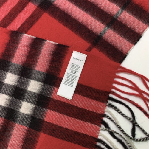 High Quality Luxury Burberry Classic Plaid Cashmere Scarf – Style 24636 product detail