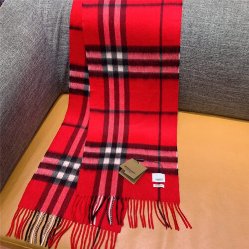 High Quality Luxury Burberry Classic Plaid Cashmere Scarf – Style 24636 product detail