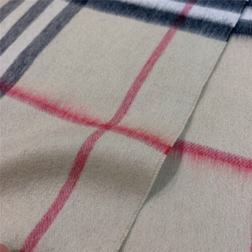 High Quality Luxury Burberry Classic Plaid Cashmere Scarf – Style 24638 product detail