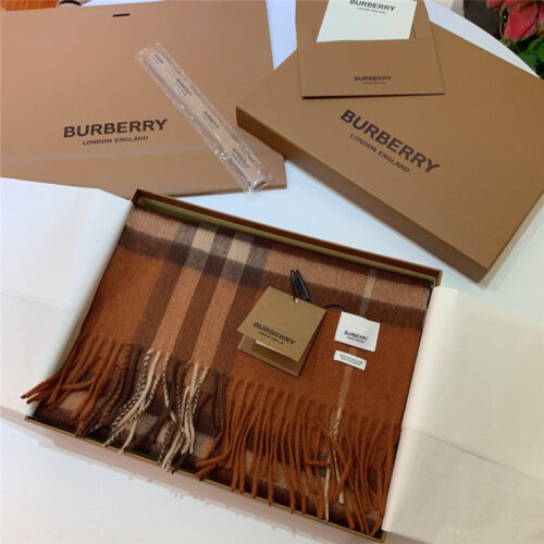 High Quality Luxury Burberry Classic Plaid Cashmere Scarf product detail