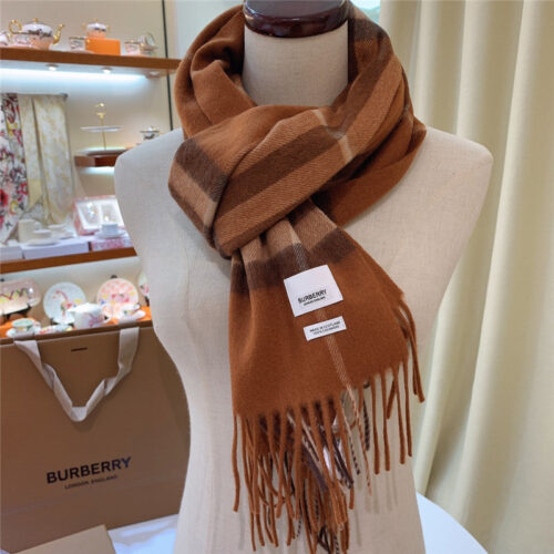 High Quality Luxury Burberry Classic Plaid Cashmere Scarf