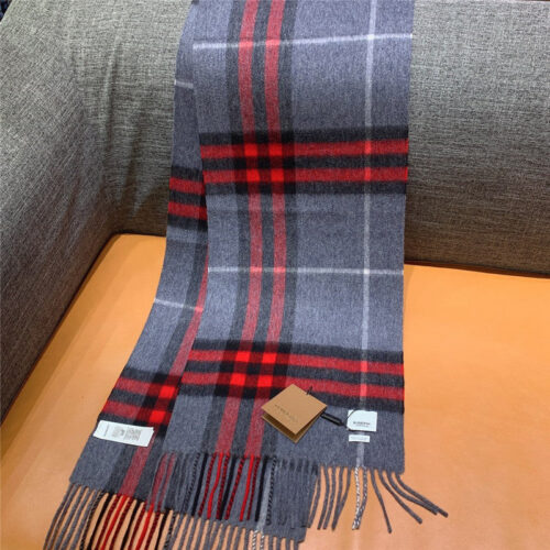 High Quality Luxury Burberry Classic Plaid Cashmere Scarf – Style 24640 product detail