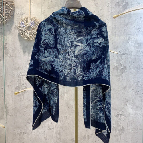 High Quality Luxury Dior Double-Sided Velvet Scarf In The Same Color – Style 25383 alternate view