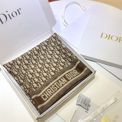 High Quality Luxury Dior Double-Sided Velvet Scarf In The Same Color – Style 25384 product detail