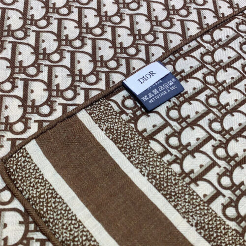 High Quality Luxury Dior Double-Sided Velvet Scarf In The Same Color – Style 25384 product detail