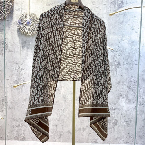 High Quality Luxury Dior Double-Sided Velvet Scarf In The Same Color – Style 25384