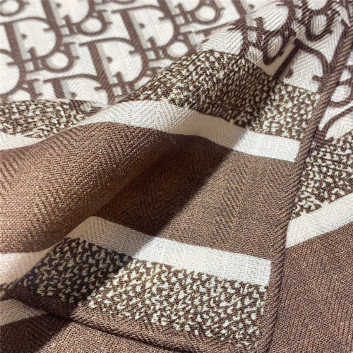 High Quality Luxury Dior Double-Sided Velvet Scarf In The Same Color – Style 25384 product detail