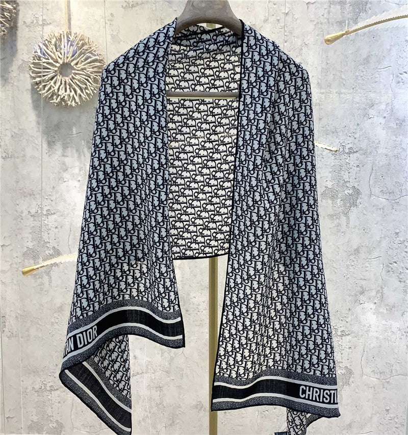 High Quality Luxury Dior Double-Sided Velvet Scarf In The Same Color – Style 25389