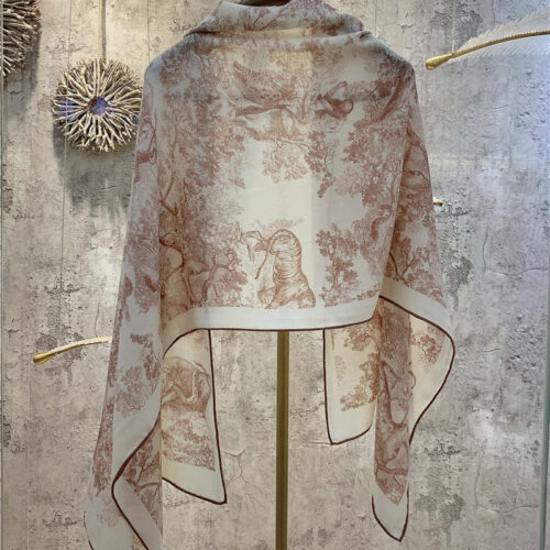 High Quality Luxury Dior Double-Sided Velvet Scarf In The Same Color – Style 25391 alternate view