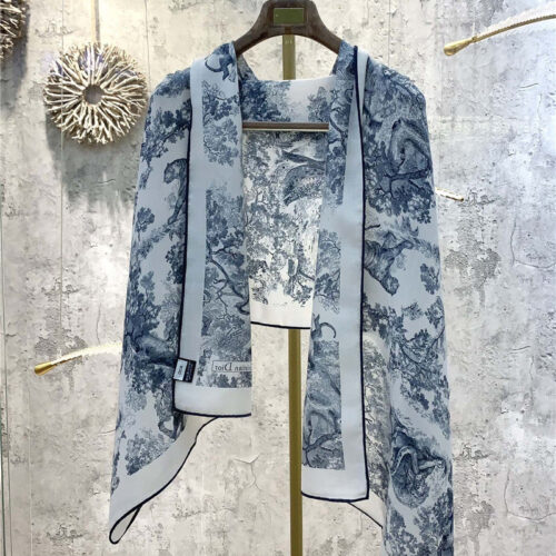 High Quality Luxury Dior Double-Sided Velvet Scarf In The Same Color – Style 25392
