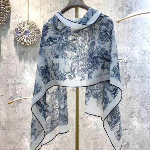 High Quality Luxury Dior Double-Sided Velvet Scarf In The Same Color – Style 25392 alternate view