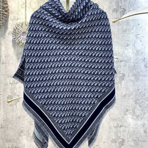 High Quality Luxury Dior Letter Print Blend Shawl – Style 25465 alternate view