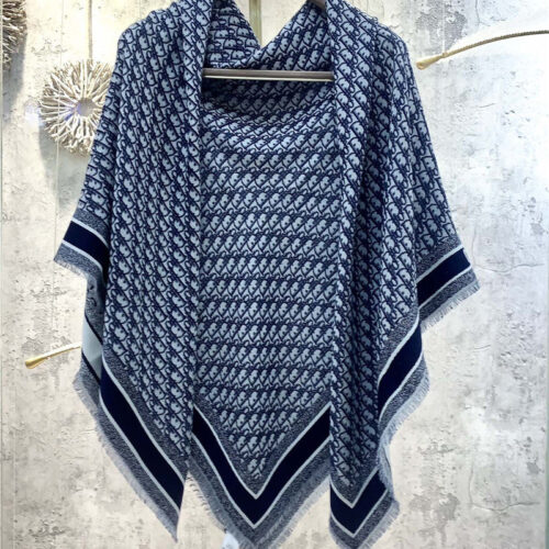 High Quality Luxury Dior Letter Print Blend Shawl – Style 25465