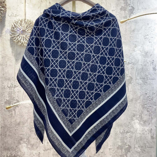 High Quality Luxury Dior Letter Print Blend Shawl alternate view