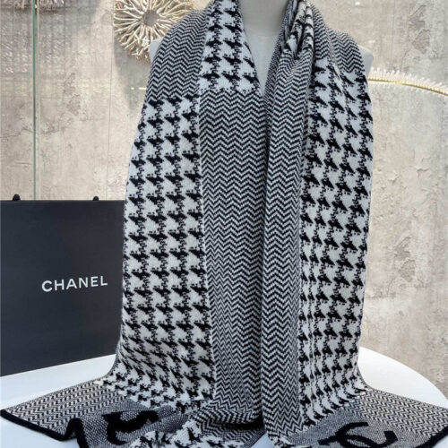 High Quality Luxury Chanel Double Sided Cashmere Scarf