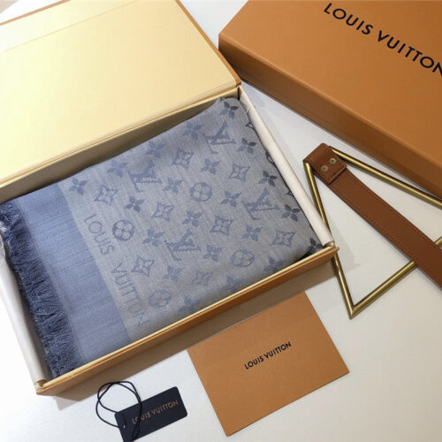 High Quality Luxury Louis Vuitton Monogram Jacquard Square Scarf – Style 26654 product detail