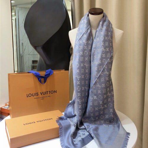High Quality Luxury Louis Vuitton Monogram Jacquard Square Scarf – Style 26654