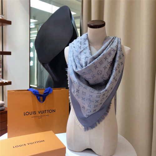 High Quality Luxury Louis Vuitton Monogram Jacquard Square Scarf – Style 26654 product detail