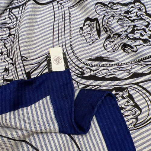 High Quality Luxury Hermes Reins Applique Pique” 140 Cm Shawl – Style 26242 product detail