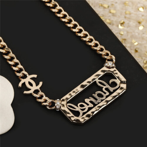 High Quality Luxury Chanel Letter Necklace – Style 50142 product detail
