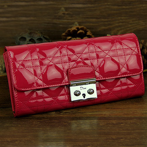 High Quality Luxury Dior Flap Wallet 9002 Red